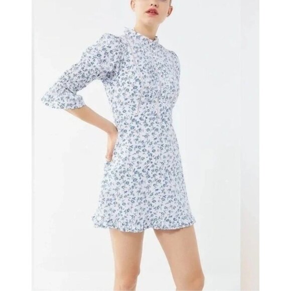 Urban Outfitters Dresses & Skirts - Urban Outfitters x Laura Ashley Maisy Mock Neck Mini Floral Dress Womens Size XS
